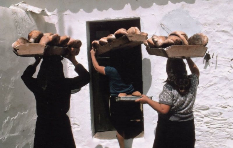 Bakers Ladies Bread Makers Castro Marim Algarve Portugal Award Photo Postcard