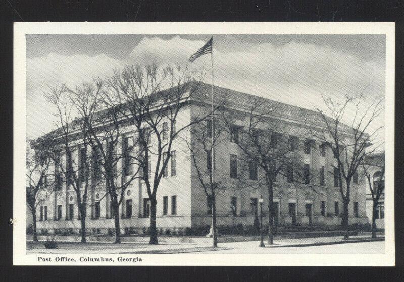 COLUMBUS GEORGIA UNITED STATES POST OFFICE VINTAGE POSTCARD GA, B&W