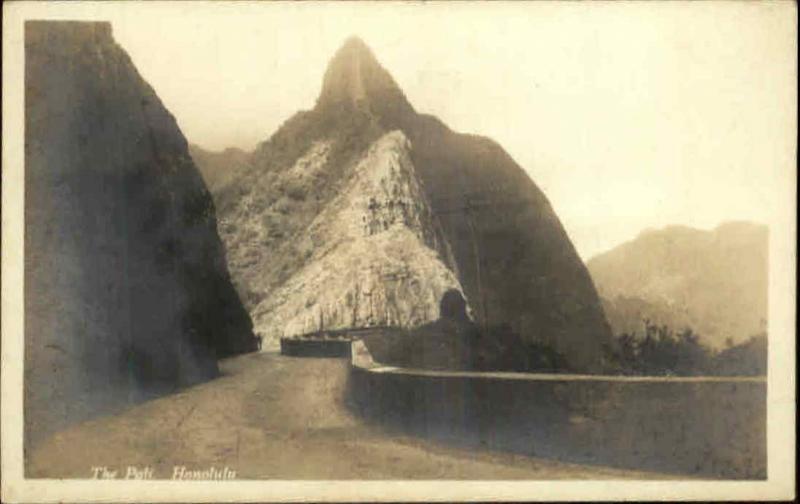 HONOLULU HI The Pali Highway View c1920 Real Photo Postcard