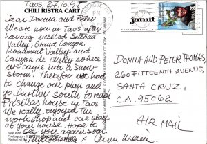 CHILI RISTRA CART New Mexico Continental Postcard CA5