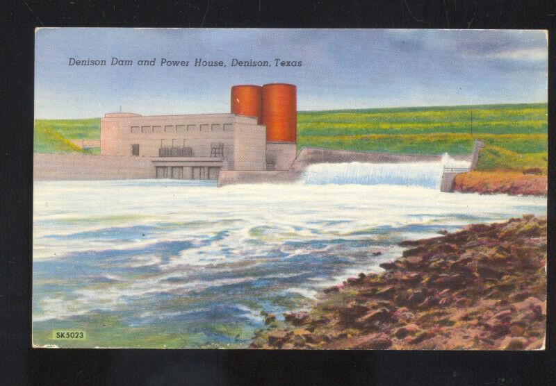 DENISON TEXAS DENISON DAM POWER HOUSE VINTAGE POSTCARD ROTHVILLE MISSOURI