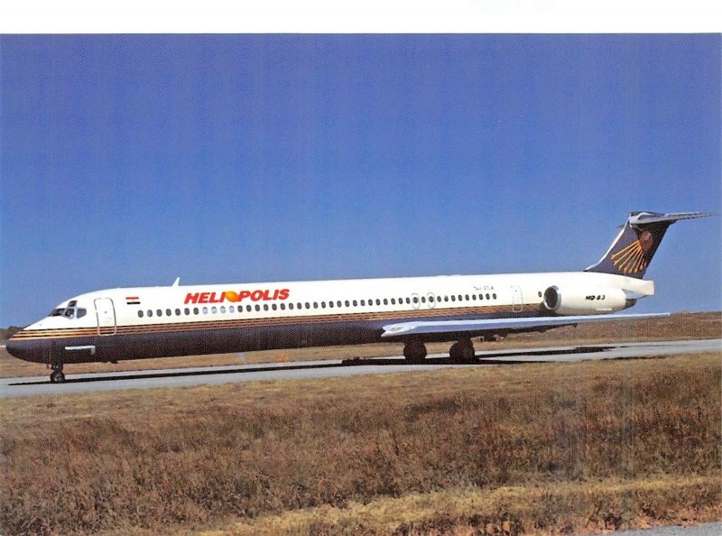 HELIOPOLIS SU-ZCA N/C-53190 04/97 MD-83 No.126 Airplane Postcard 