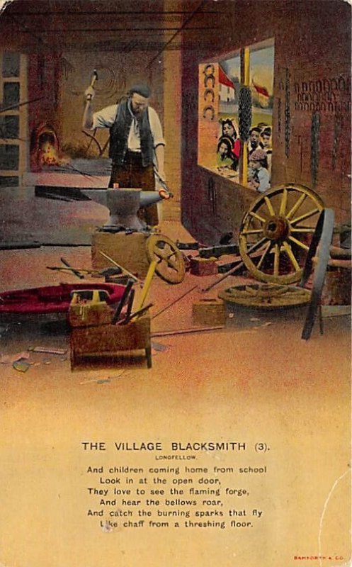 The Village Blacksmith Poem Occupation, Blacksmith Unused 