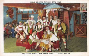 Karl's Bavarian Brau Haus, New Haven, Connecticut, Early Postcard, Unused