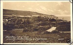 isle of wight, ALUM BAY, Shewing Needles Rocks (1949)