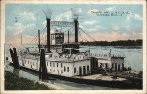 Vicksburg Mississippi MS Transfer Boat Vintage Postcard