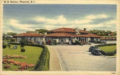 Railroad Station, Westerly, Rhode Island, RI, USA Railroad Train Depot Unused 