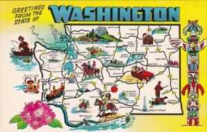 Greetings From Washington With Map