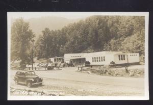 RPPC FONTANA NORTH CAROLINA 1940's CARS SHOPPING CENTER REAL PHOTO POSTCARD