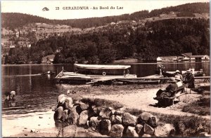 France Gerardmer Au Bord du Lac Vintage Postcard C017