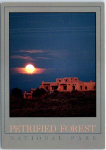 Postcard - Moonrise, Petrified Forest National Park - Arizona