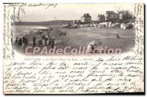 Old Postcard Saint Pair I'Heure La Plage Des Bains