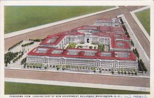 Panorama View Looking East Of New Government Buildings Washington D C