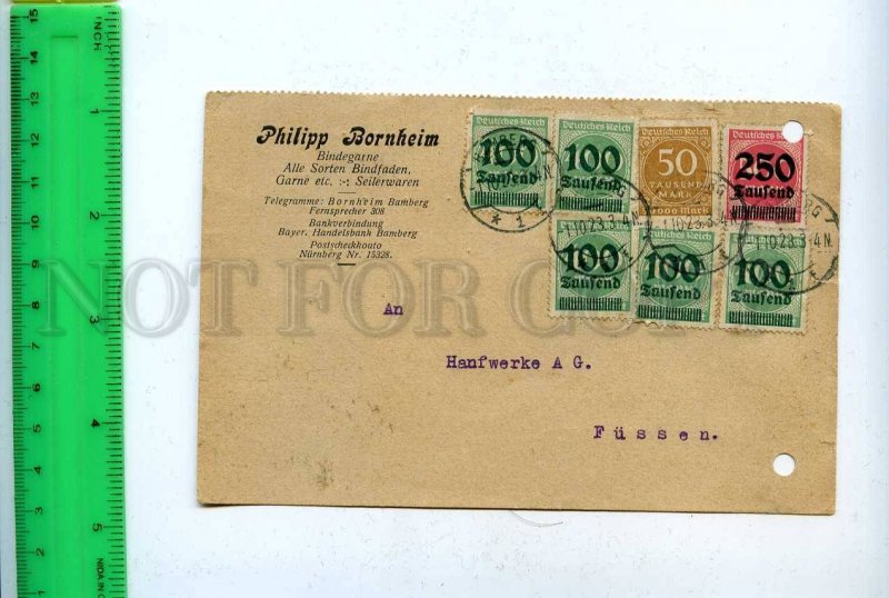 201565 GERMANY ADVERTISING 1923 year RPPC hyperinflation