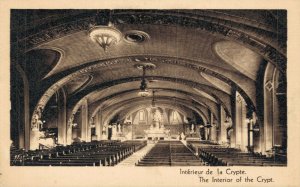 Canada The Interior of the Crypt Montreal Vintage Postcard 07.80