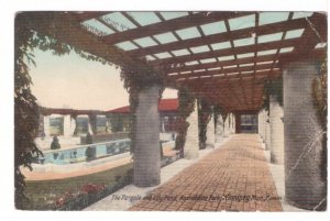 Pergola & Lily Pond, Assiniboine Park, Winnipeg, Manitoba, Antique 1917 Postcard