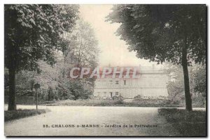 Old Postcard Chalons s Marne Gardens of the prefecture