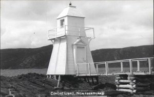 Newfoundland Conche Lighthouse Real Photo Postcard 