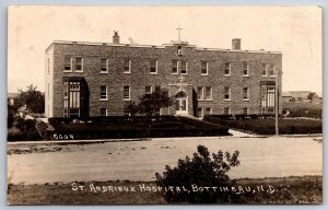 Bottineau North Dakota~St Andrieux Hospital~Bay Windows Each End~1930s RPPC