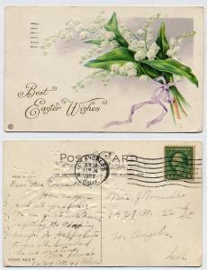 (129) Old postcard, Best Easter Wishes
