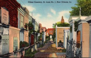 Louisiana New Orleans Oldest Cemetery St Louis No 1 Curteich