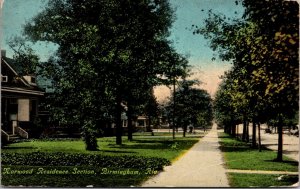 Postcard Norwood Residence Section in Birmingham, Alabama