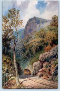 Rio De Janeiro Brazil Postcard Corcovado Railway c1910 RMSP Oilette Tuck Art