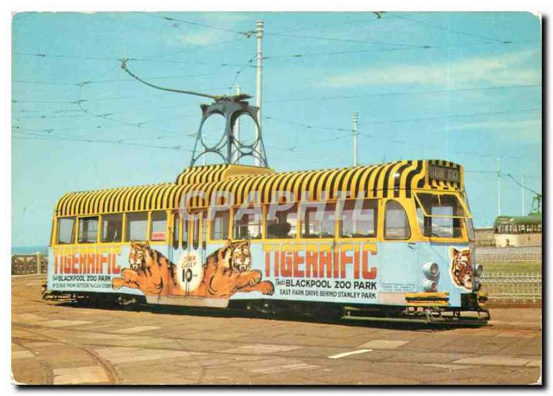 CPM Advertising train at the Pleasure Beach turning circle Blackpool Tigre