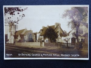 Hertfordshire BUSHEY HEATH St Peters Church & Parish Hall c1919 RP Postcard