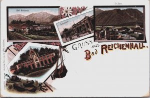 Germany Gruss aus Bad Reichenhall Litho Postcard C078