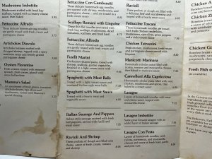 Vintage 80s Mamma Grisanti Restaurant Menu Louisville KY