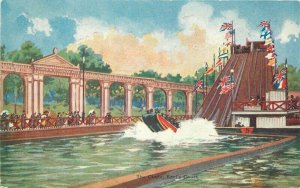 Amusement C-1910 Earls Court The Chute London UK artist Postcard 21-1167