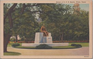 Postcard Statue of REB Baylor Waco Texas TX