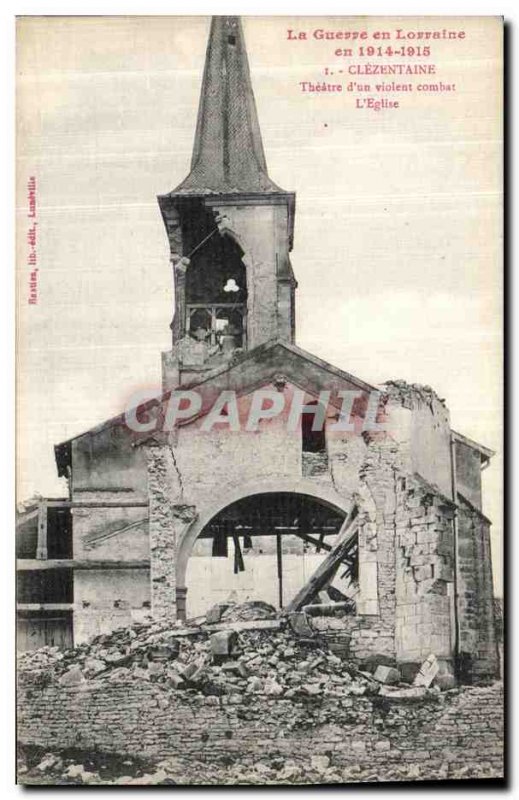 Old Postcard War in Lorraine In Clezentaine Theater of a Violent Fight The Ch...