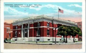 HUTCHINSON, KS  Kansas ~ (Old Post Office) US NAVY PERSONNEL Dept WWII Postcard