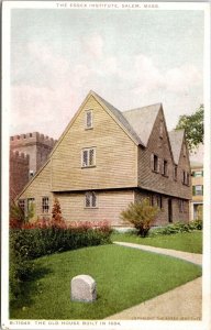 Essex Institute Streetview Salem Massachusetts Historic Landmark WB Postcard 