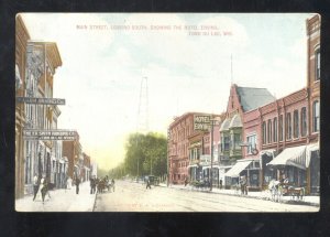 FOND DU LAC WISCONSIN DOWNTOWN MAIN STREET SCENE VINTAGE POSTCARD STORES