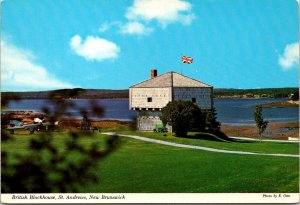 CONTINENTAL SIZE POSTCARD BRITISH BLOCKHOUSE ST. ANDREWS NEW BRUNSWICK