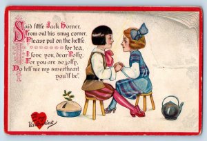 Balaton Minnesota MN Postcard Valentine Little Sweetheart Kettle Tuck c1910's