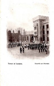 London, England - The Guards on Parade at the Tower of London - c1907