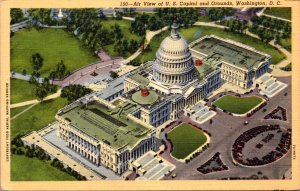 Washington D C Aerial View Of U S Capitol and Grounds Curteich