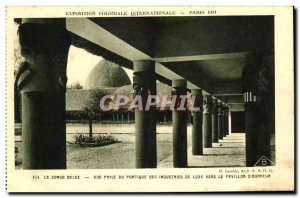 Postcard Old Expostion Paris International Colonial Belgian Congo View Taken ...