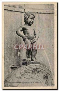 Old Postcard Brussels Manneken Pis Brussels