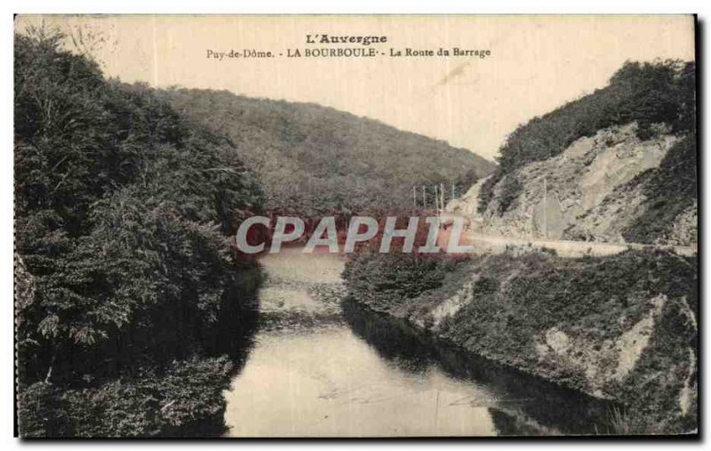 Old Postcard La Bourboule The da Dam Road