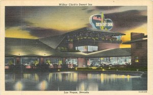 Postcard Nevada Las Vegas Clark's Desert inn 1940s Desert Supply Teich 23-1830