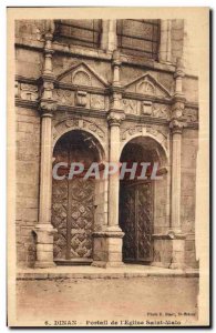 Postcard Old Dinan Portal of I Church of Saint Malo