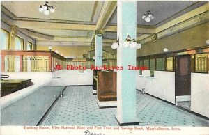 IA, Marshalltown, Iowa, First National Bank, Banking Room Interior, NN No 2130/2