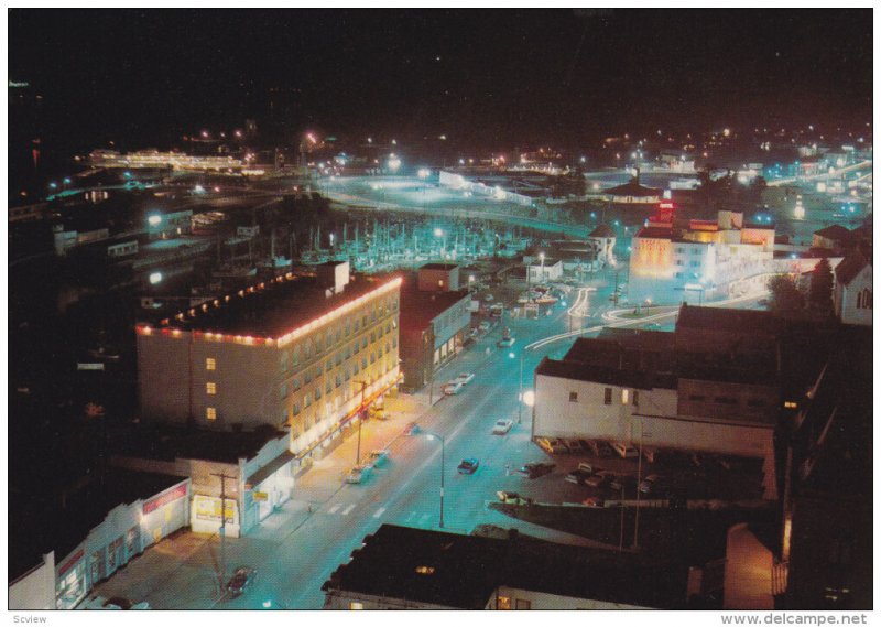 Night View, NANAIMO, British Columbia, Canada, 50-70's