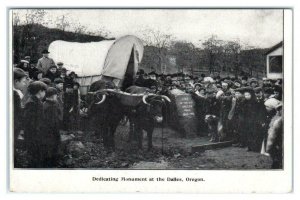 THE DALLES, OR Oregon~ EZRA MEEKER c1900s  Oregon Trail Monument Dedication