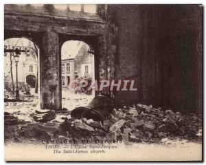 Old Postcard Belgium Ypres L & # 39eglise Saint Jacques